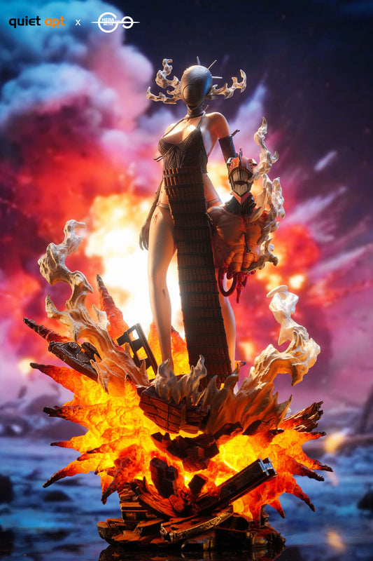[Pre-Order] QuietArt x Hera Studio - Statue - Chainsaw Man - Bomb Demon Bom & Reze & Kiss Busts