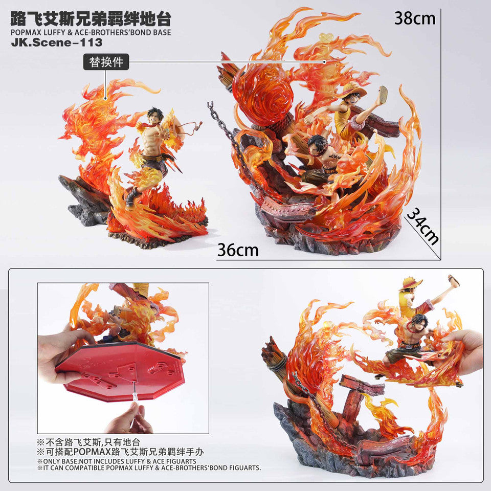 [Pre-Order] Jacksdo Studio - Statue - One Piece - POPMAX Luffy and Ace Brothers Bond Platform