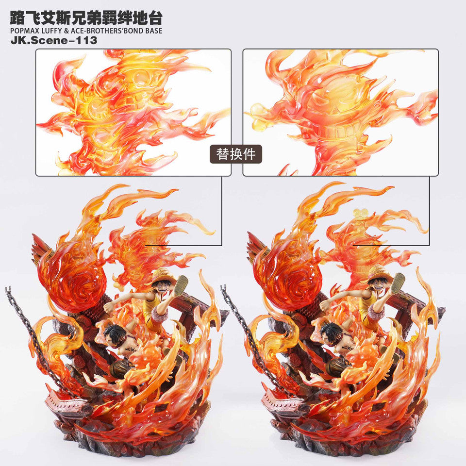 [Pre-Order] Jacksdo Studio - Statue - One Piece - POPMAX Luffy and Ace Brothers Bond Platform