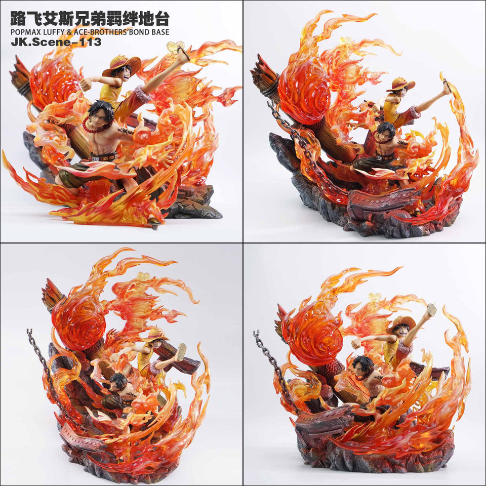 [Pre-Order] Jacksdo Studio - Statue - One Piece - POPMAX Luffy and Ace Brothers Bond Platform