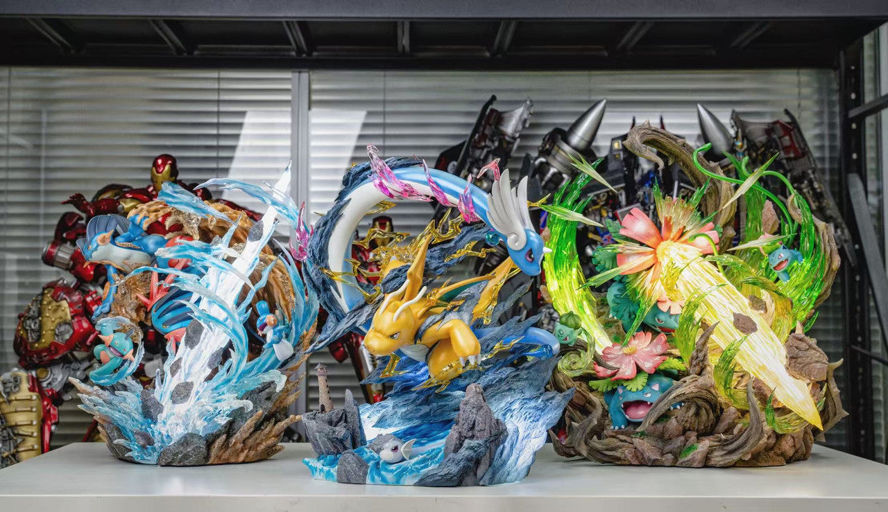 [Warehouse in Stock] Fantasy Studio - Statue - Pokémon - Dragonite Family with LED