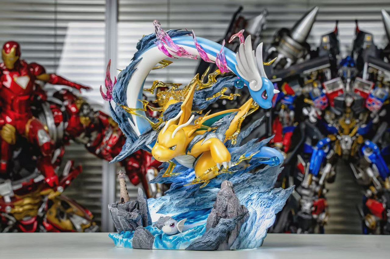 [Warehouse in Stock] Fantasy Studio - Statue - Pokémon - Dragonite Family with LED