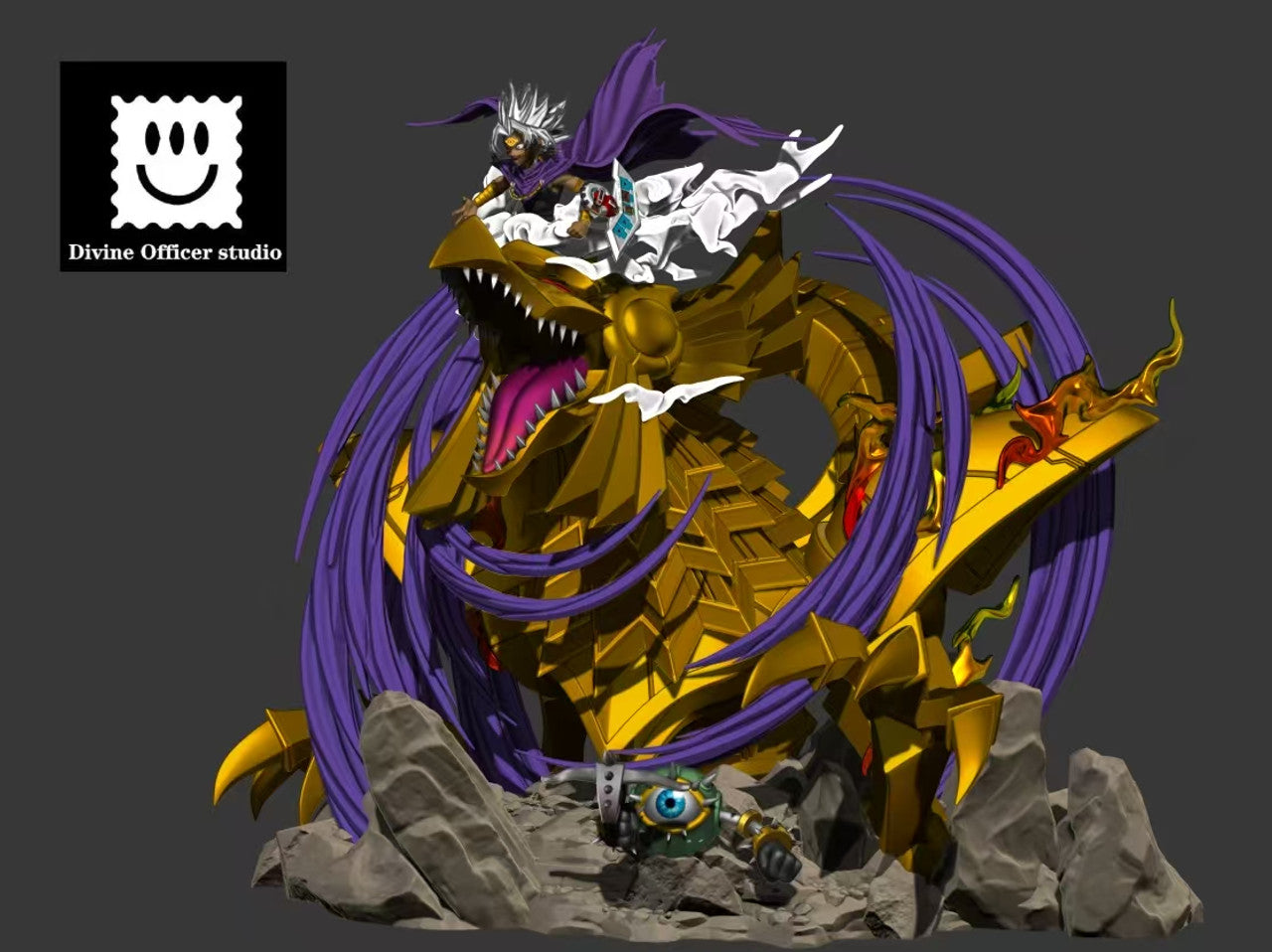 [Pre-Order] Divine Officer Studio - Statue - Yu-Gi-Oh! - The Three Phantom Gods Series #1 Fusion Marik Ishtar & The Winged Dragon of Ra