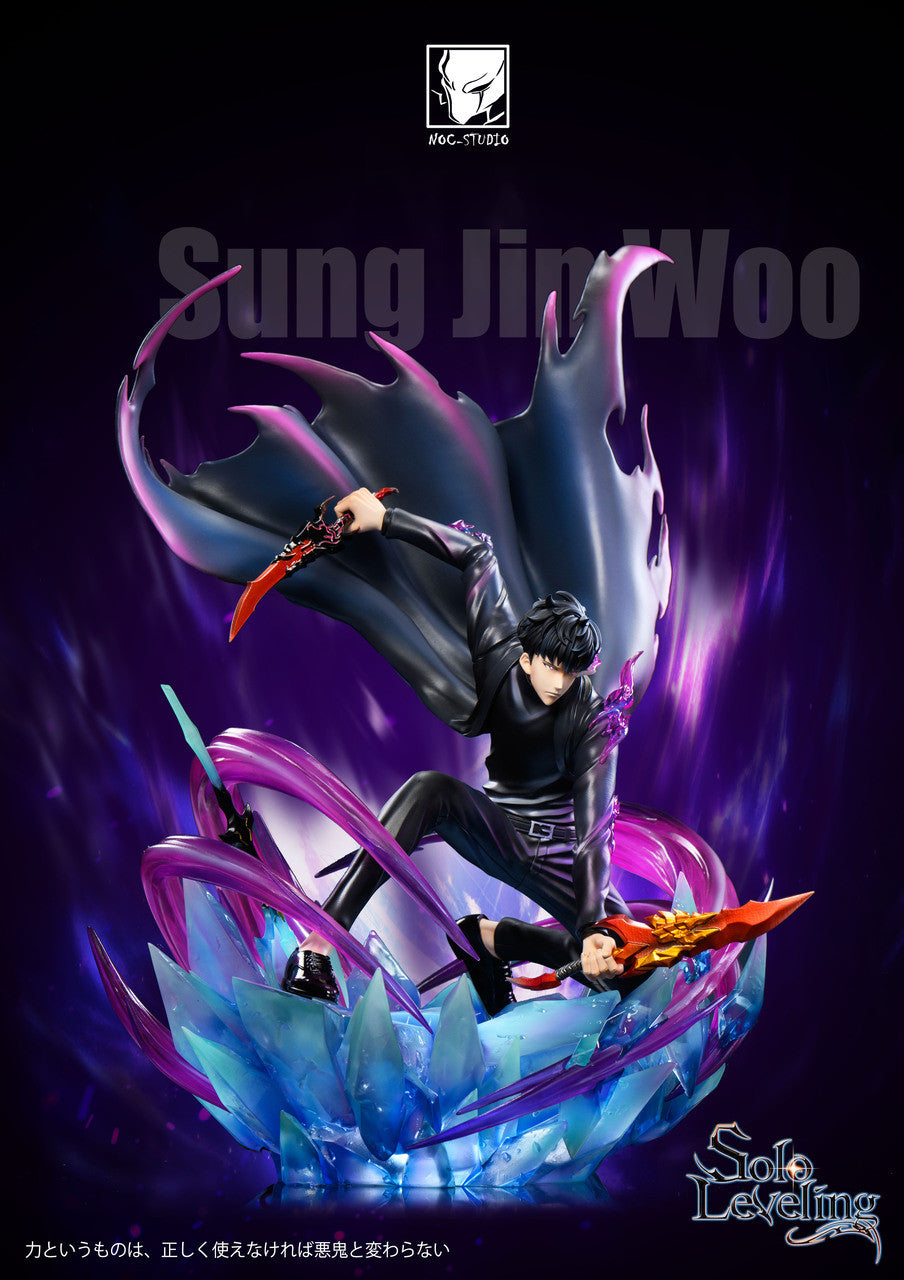 [Pre-Order] Noc Studio - Statue - Solo Leveing - Sung Jin Woo Squatting pose with LED