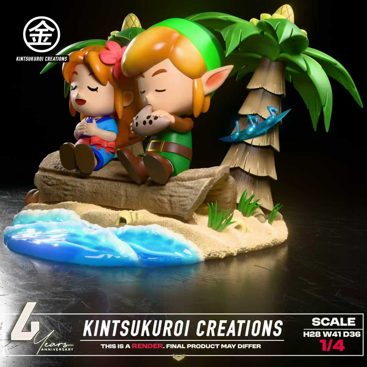 [Pre-Order] Kintsukuroi creations Studio - Statue - The Legend of Zelda - LINK AND MARIN 14 DIORAMA