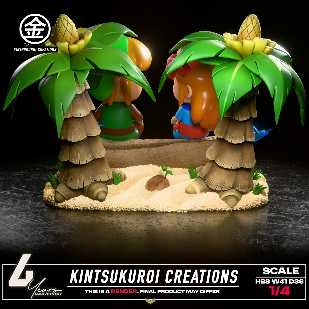 [Pre-Order] Kintsukuroi creations Studio - Statue - The Legend of Zelda - LINK AND MARIN 14 DIORAMA