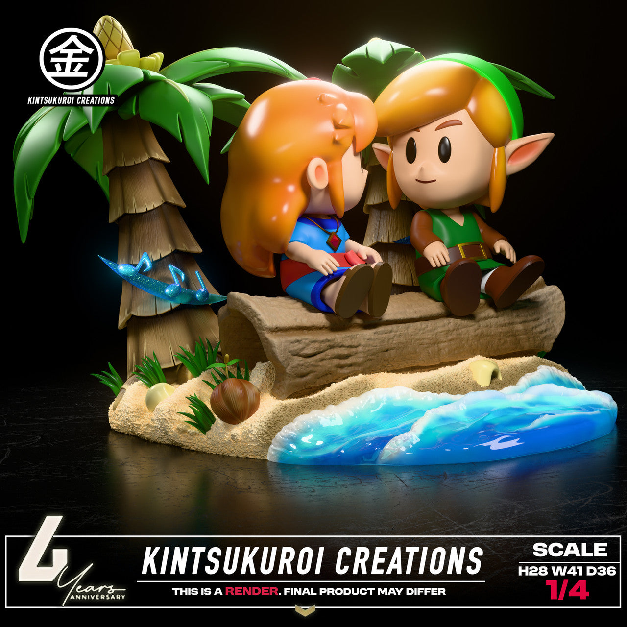 [Pre-Order] Kintsukuroi creations Studio - Statue - The Legend of Zelda - LINK AND MARIN 14 DIORAMA