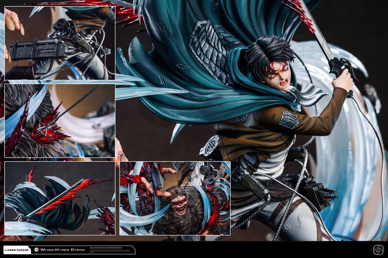 [Pre-Order] Hertz Studio  - Statue - Attack on Titan - 2.0 Ackerman Levi vs Zeke