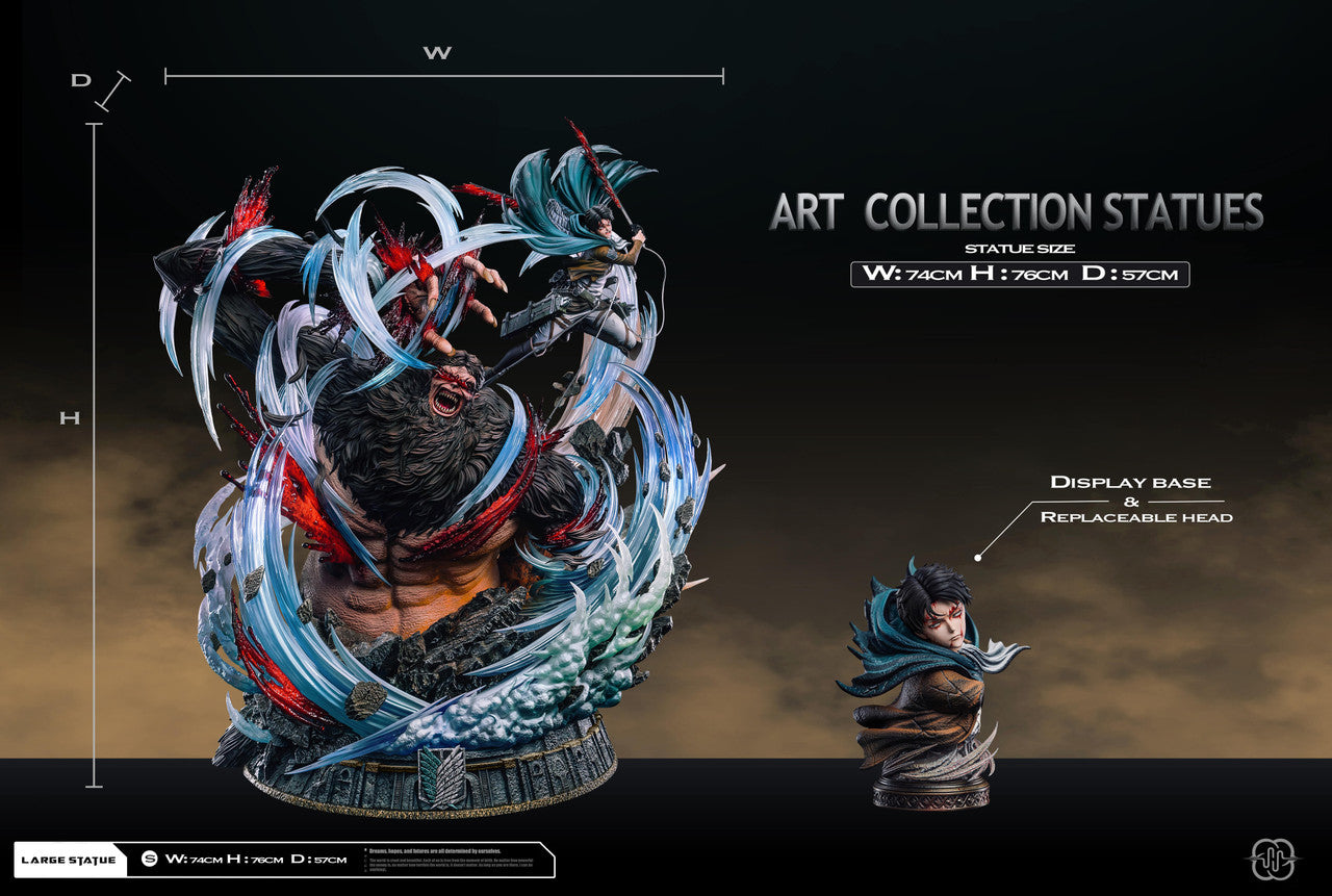 [Pre-Order] Hertz Studio  - Statue - Attack on Titan - 2.0 Ackerman Levi vs Zeke
