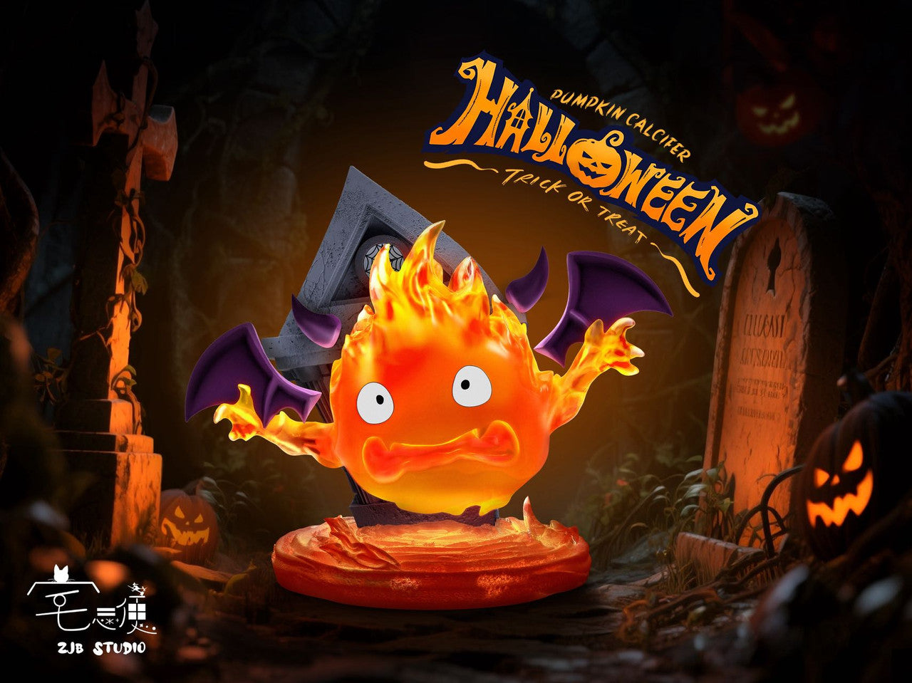 [Pre-Order] ZJB Studio - Statue - Howl's Moving Castle - Halloween Demon Pumpkin Calcifer