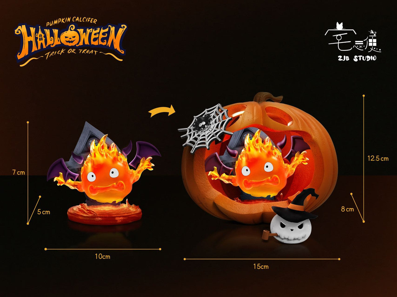 [Pre-Order] ZJB Studio - Statue - Howl's Moving Castle - Halloween Demon Pumpkin Calcifer