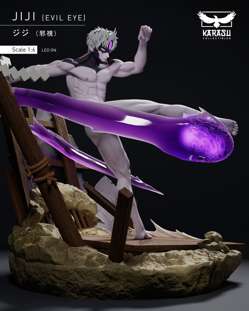 [Pre-Order] Karasu Collectibles - Statue - Dan Da Dan - JiJi Evil eye with LED
