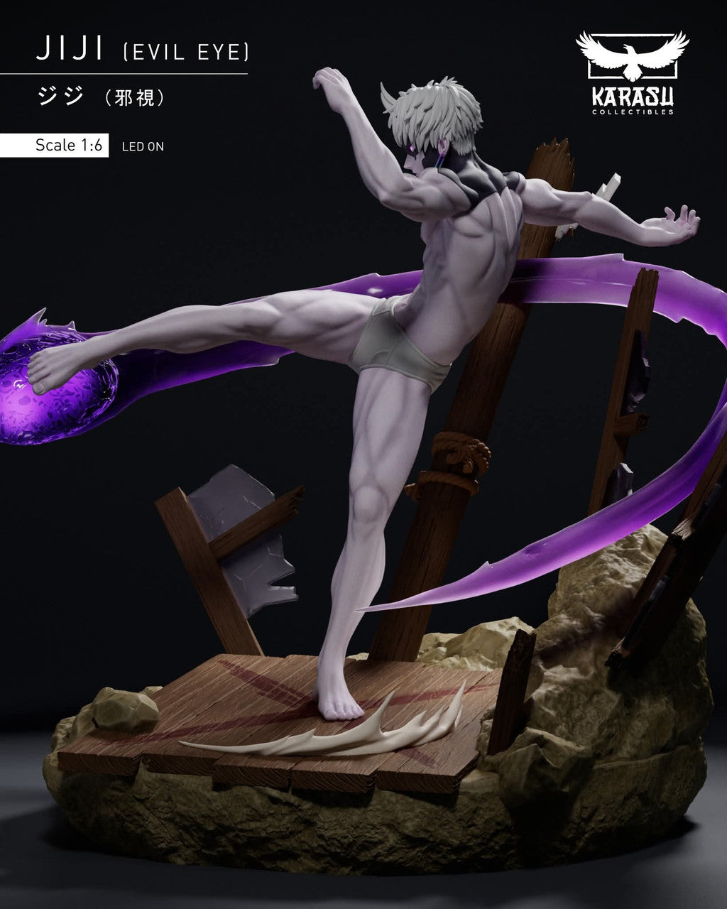 [Pre-Order] Karasu Collectibles - Statue - Dan Da Dan - JiJi Evil eye with LED