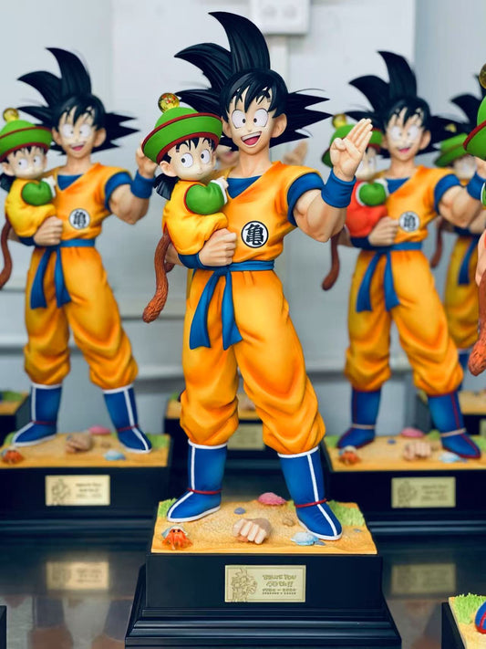 [Warehouse in Stock] Infinite Studio - Statue - Dragon Ball - Title page 40th Anniversary Series #1 Father and Son Hug Son Goku & Son Gohan 1/2 Yellow Jacket