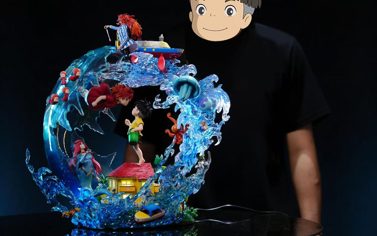 [Warehouse in Stock] OPM Studio - Statue - Hayao Miyazaki Series - Ponyo on the Cliff by the Sea - CP002 Ponyo & Sosuke