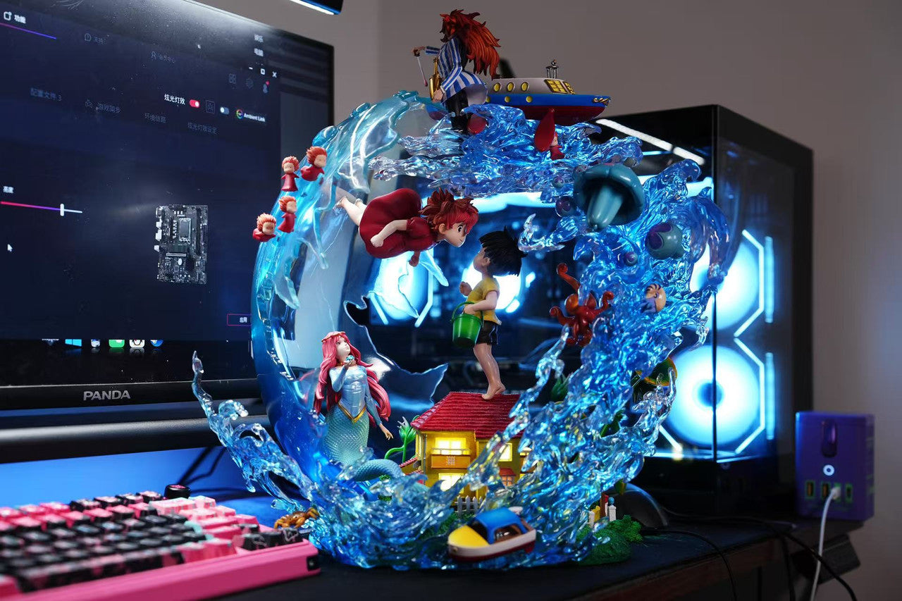 [Warehouse in Stock] OPM Studio - Statue - Hayao Miyazaki Series - Ponyo on the Cliff by the Sea - CP002 Ponyo & Sosuke