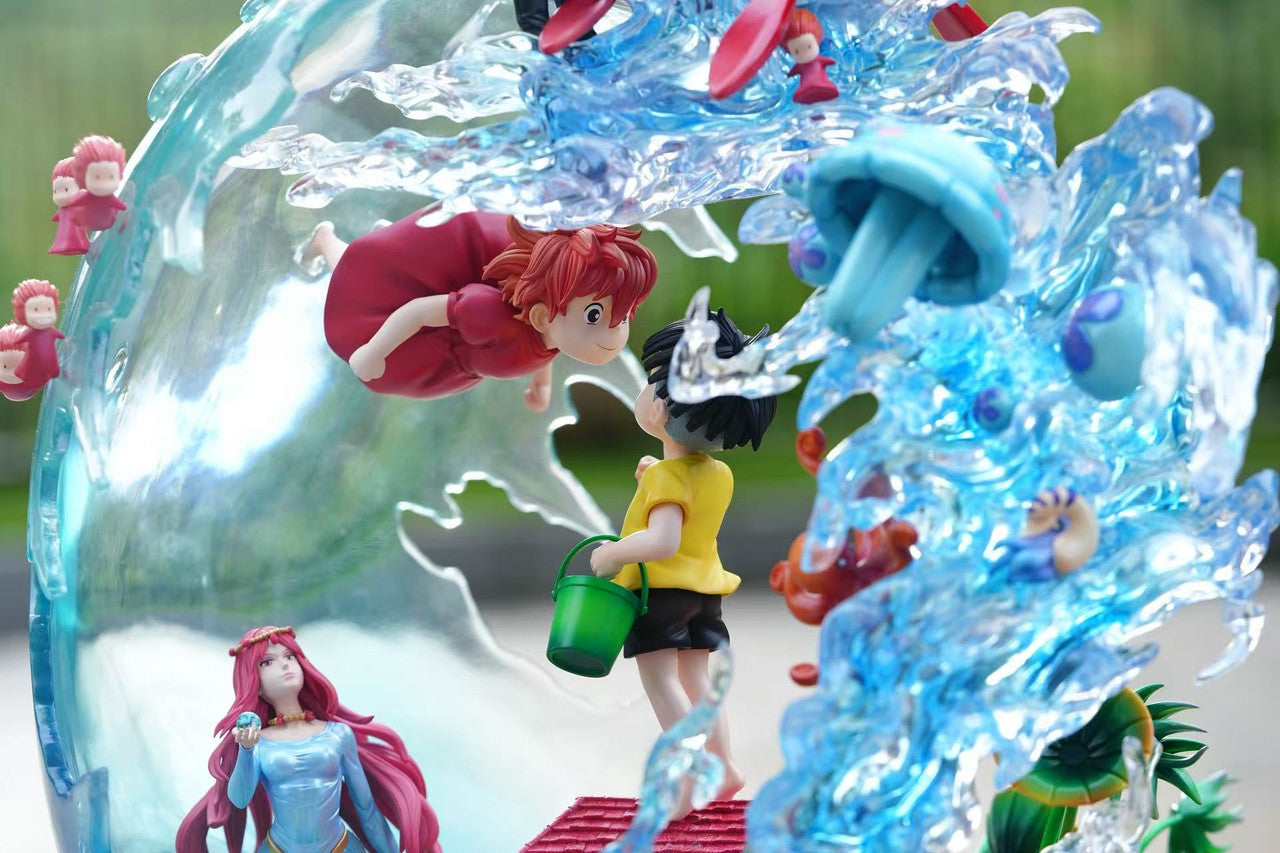 [Warehouse in Stock] OPM Studio - Statue - Hayao Miyazaki Series - Ponyo on the Cliff by the Sea - CP002 Ponyo & Sosuke
