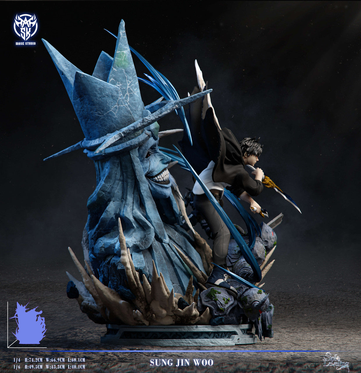 [Pre-Order] Mask Studio - Statue - Sung Jin Woo VS Statue of God Solo Leveling
