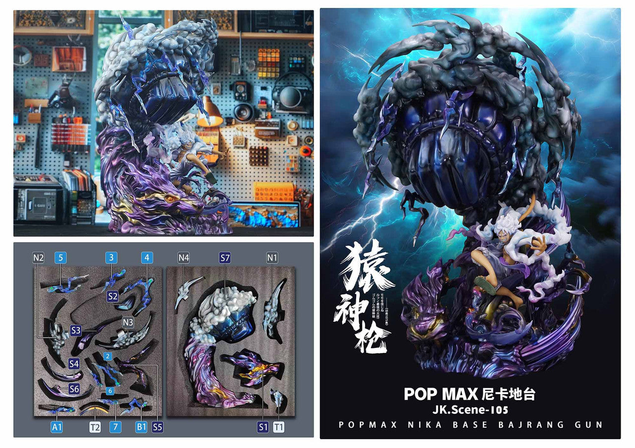 [Warehouse in stock] JacksDo Studio - Statue - One Piece POPMAX Nika Luffy Base Bajrang Gun