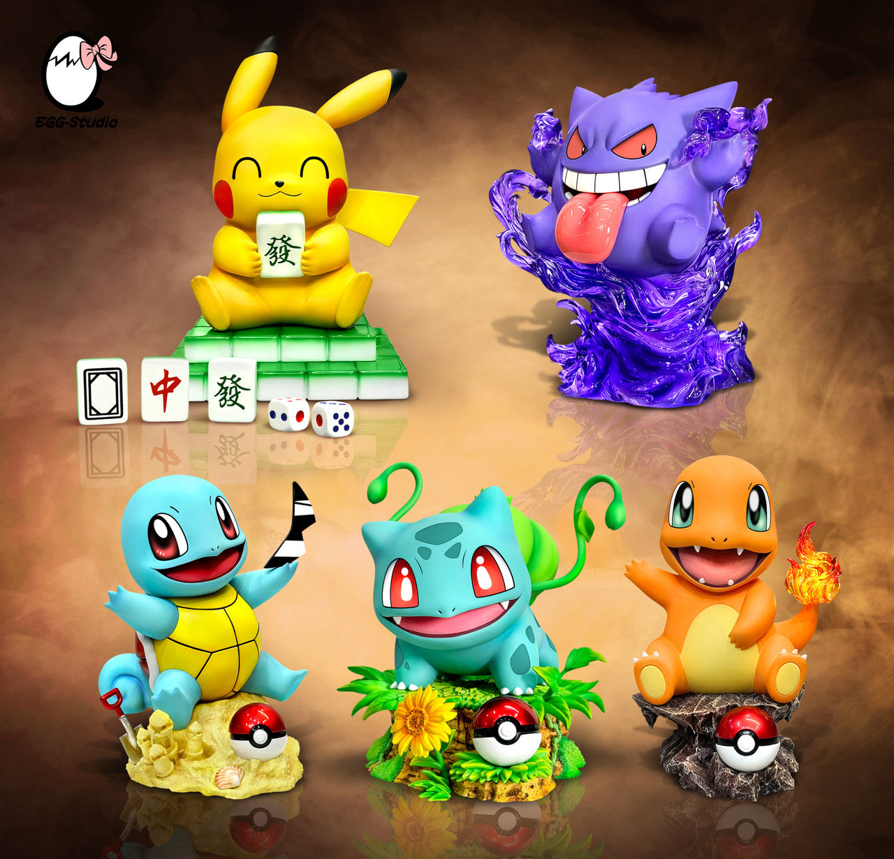 [Pre-Order] EGG Studio - Statue - Pokémon - Pikachu playing Mahjong