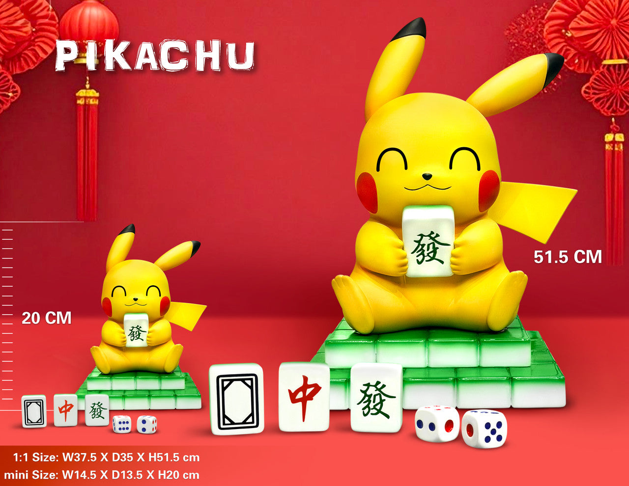 [Pre-Order] EGG Studio - Statue - Pokémon - Pikachu playing Mahjong