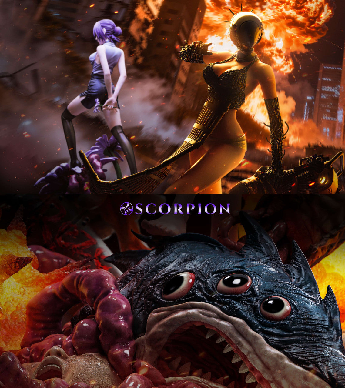 [Pre-Order] Scorpion Studio - Statue - Reze (Bomb Devil) 1/4 Scale Statue Chainsaw Man