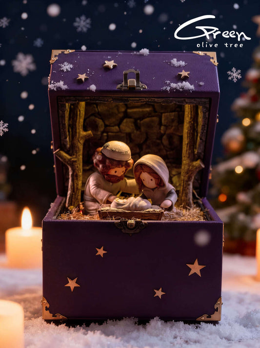 [Pre-Order] Green Olive Tree Studio - Statue - Christmas Story Nativity Music box