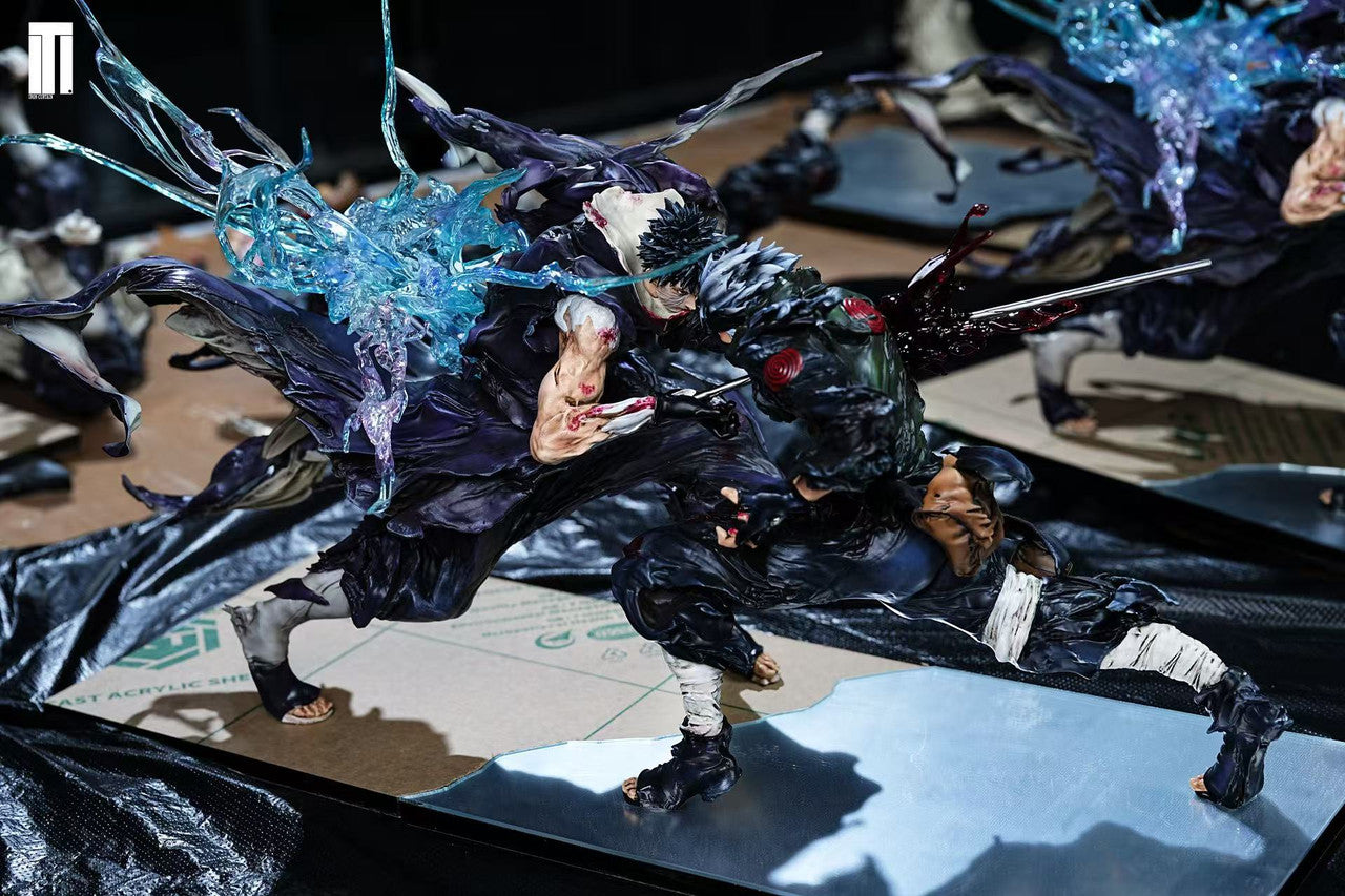 [Warehouse in Stock] Iron Curtain Studio - Statue - Naruto Battle Series 1 Kakashi and Obito's Fateful Duel