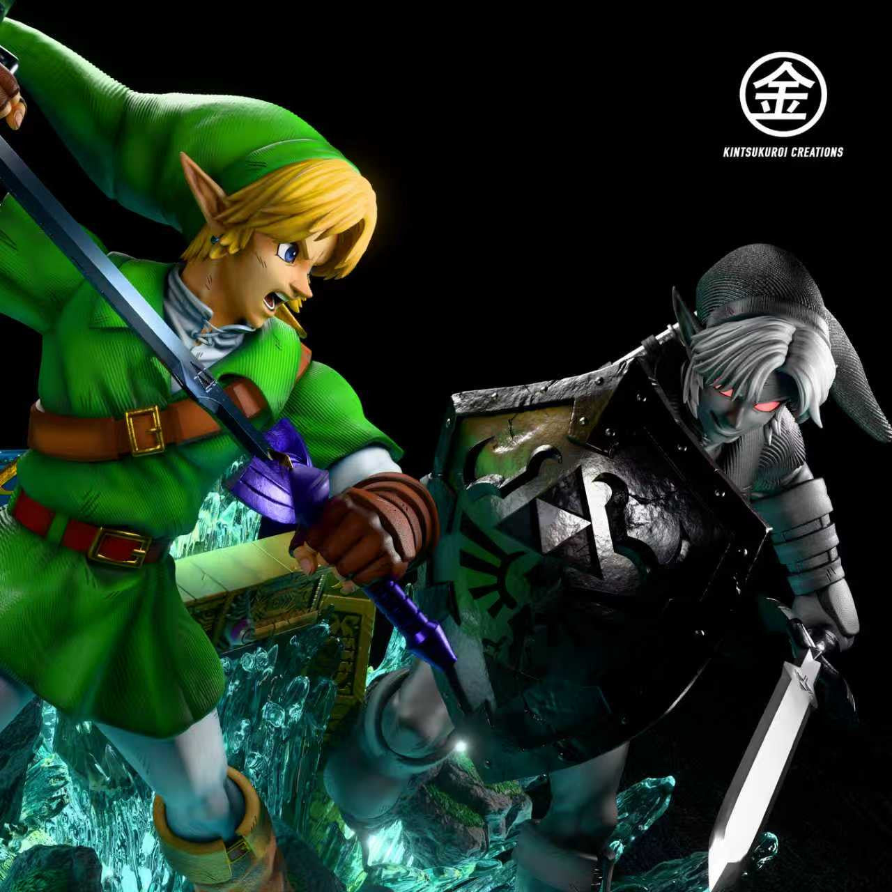 [Pre-Order] Kintsukuroi creations Studio - Statue - LINK VS DARK LINK 14 & 16 DIORAMA The Legend of Zelda