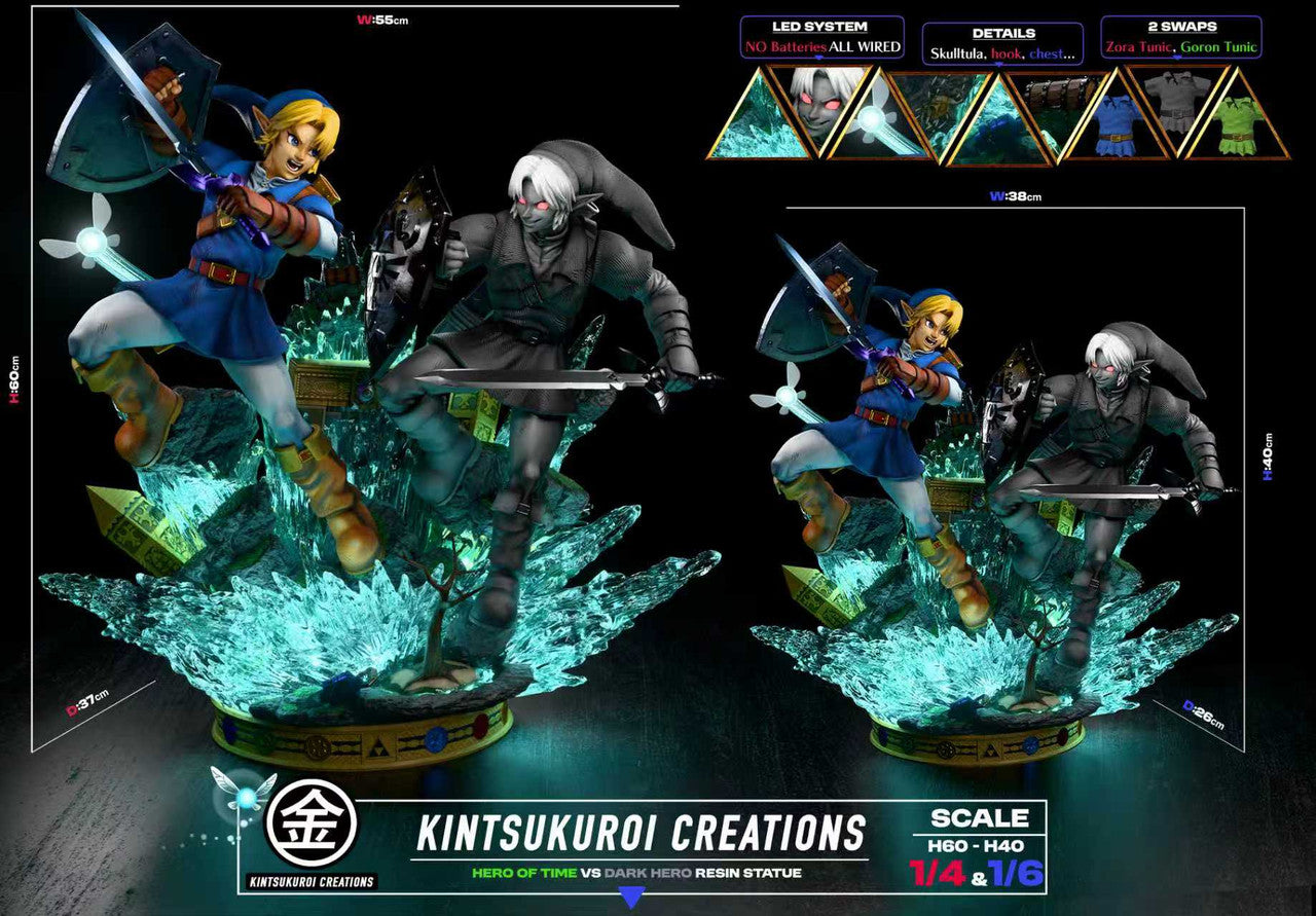[Pre-Order] Kintsukuroi creations Studio - Statue - LINK VS DARK LINK 14 & 16 DIORAMA The Legend of Zelda