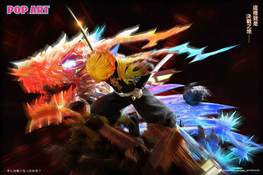 [Pre-Order] POP.ART Studio - Statue - Flaming Thunder God Zenitsu Agatsuma with LED Demon Slayer