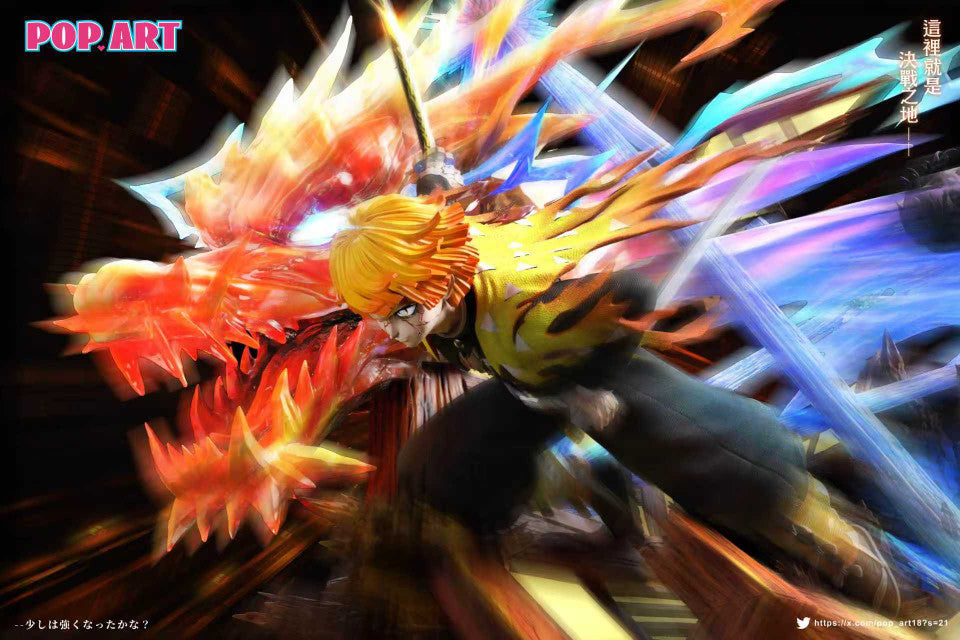 [Pre-Order] POP.ART Studio - Statue - Flaming Thunder God Zenitsu Agatsuma with LED Demon Slayer