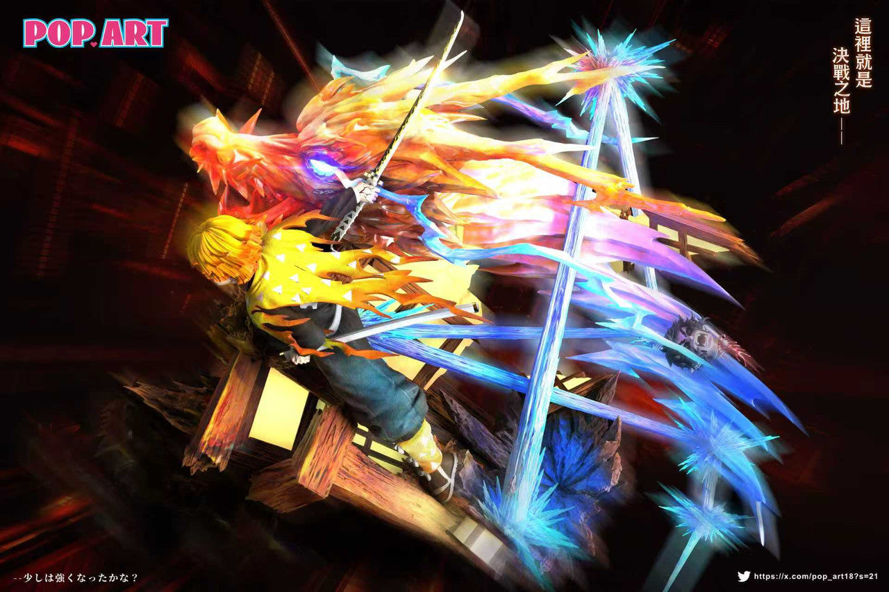 [Pre-Order] POP.ART Studio - Statue - Flaming Thunder God Zenitsu Agatsuma with LED Demon Slayer