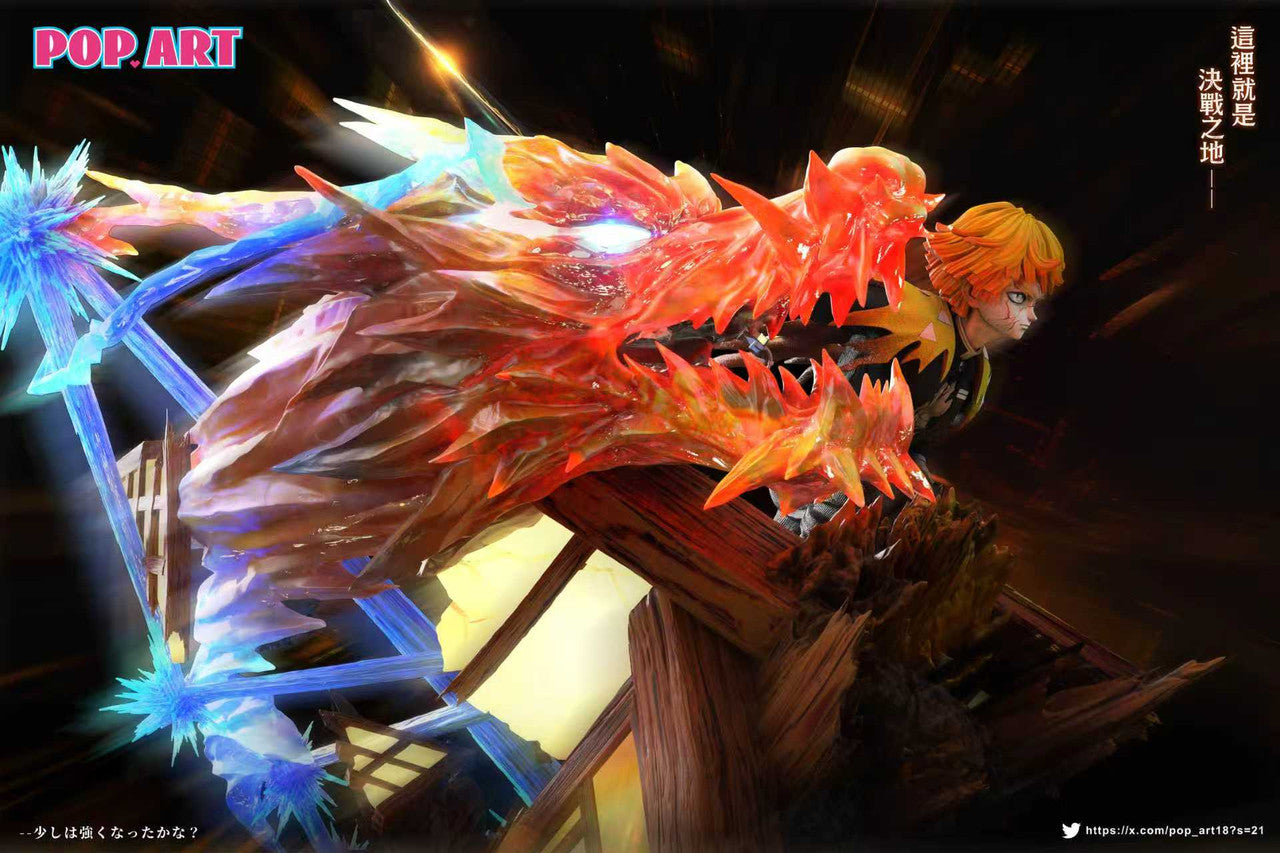 [Pre-Order] POP.ART Studio - Statue - Flaming Thunder God Zenitsu Agatsuma with LED Demon Slayer