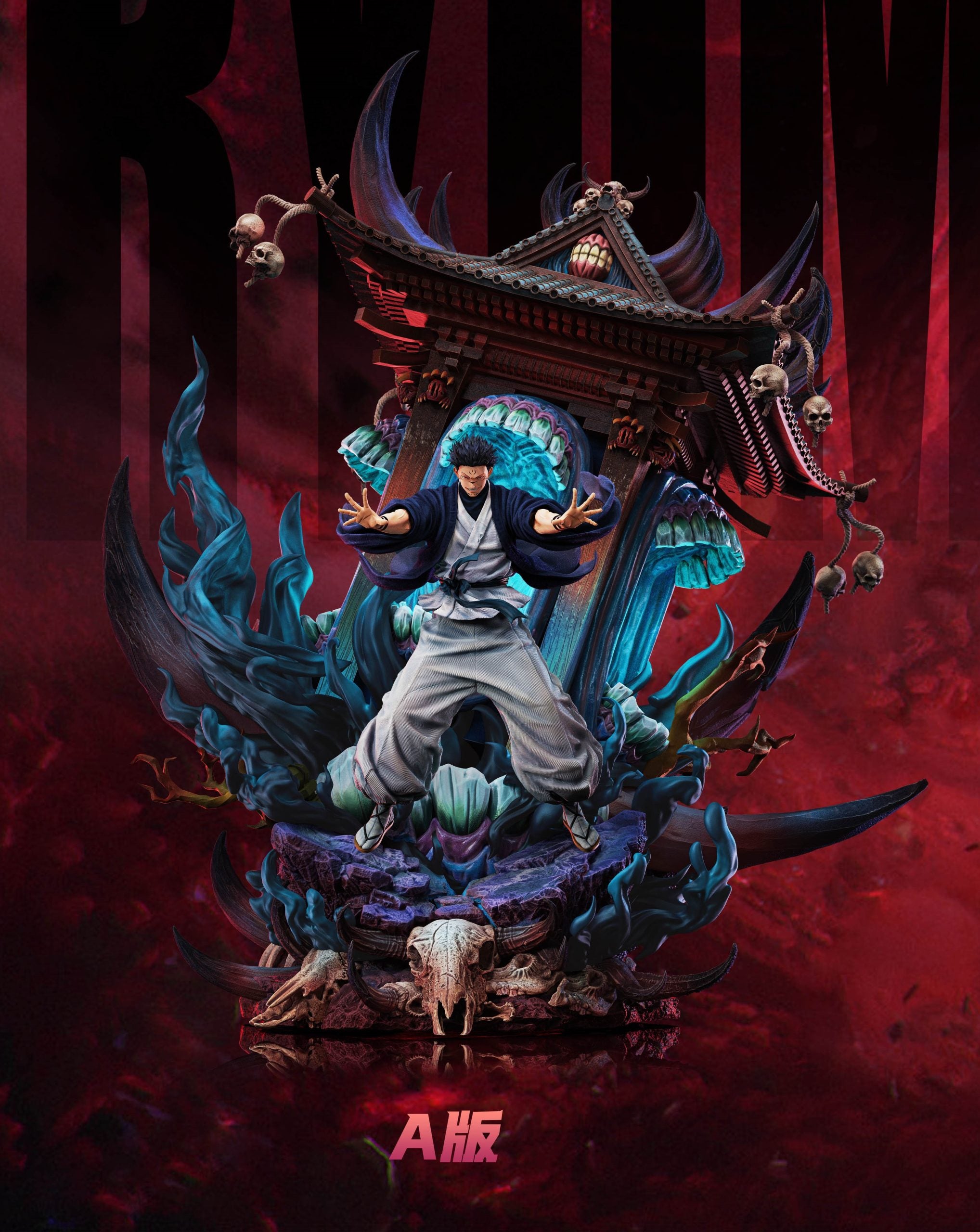 がん　TEMPLE-STUDIO　喜多1/4スケール 呪術廻戦 ZanyJoke Studio X Temple Studio 五条悟 樹脂製スタチュー