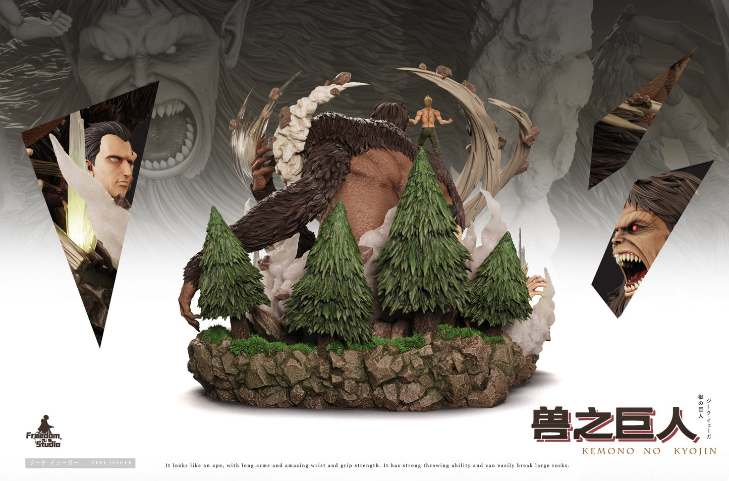 [Pre-Order Closed] Freedom Studio - Statue - Attack on Titan - 016 Zeke Yeager & Beast Titan