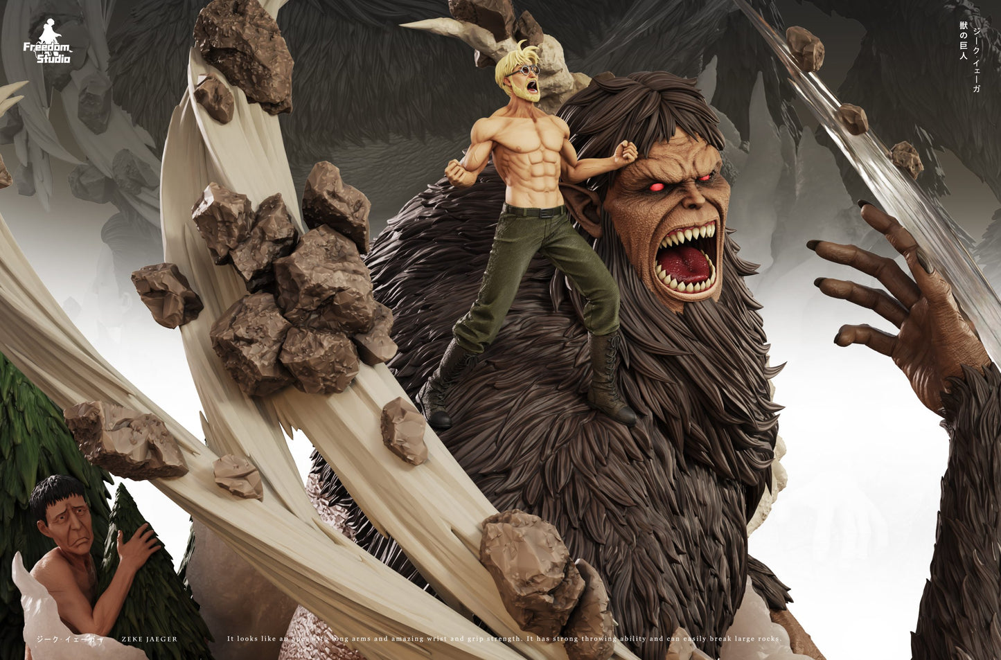 [Pre-Order Closed] Freedom Studio - Statue - Attack on Titan - 016 Zeke Yeager & Beast Titan