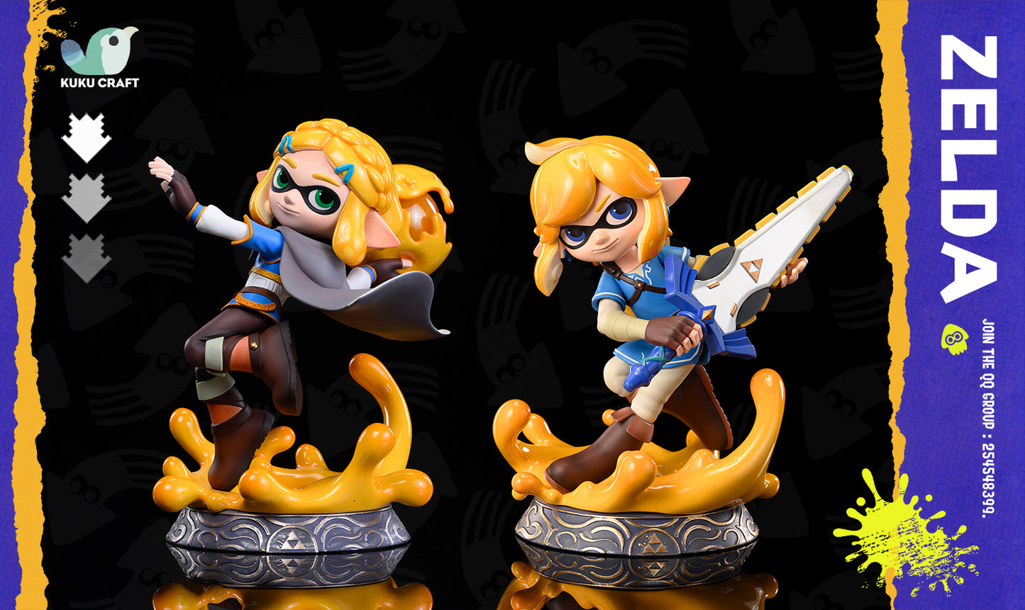 [Pre-Order] KukuCraft Studio - Statue - The Legend of Zelda x SPLATOON - Squid Link & Zelda
