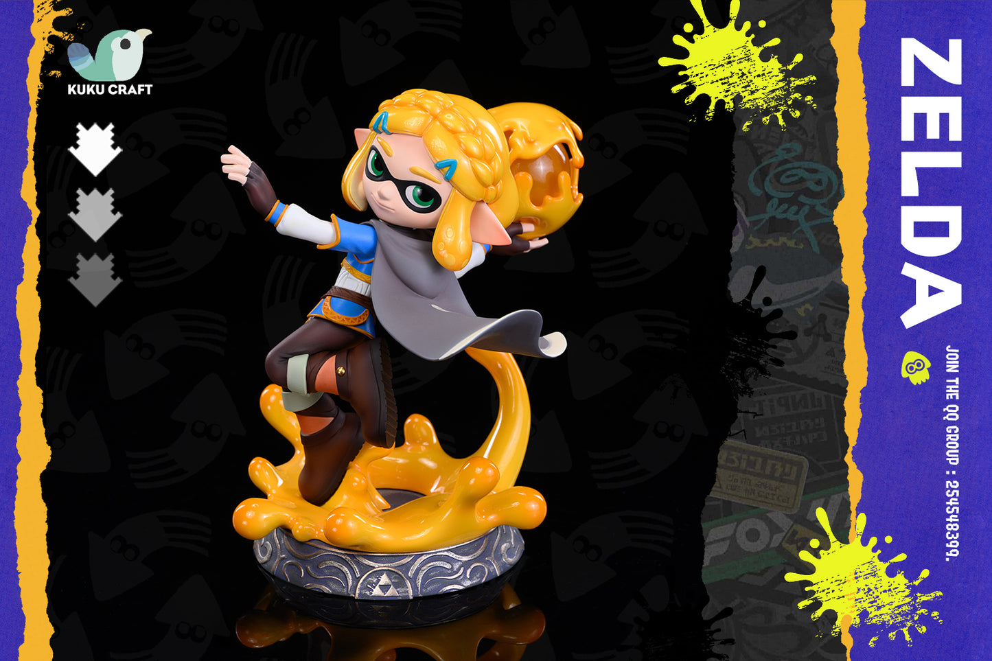 [Pre-Order] KukuCraft Studio - Statue - The Legend of Zelda x SPLATOON - Squid Link & Zelda