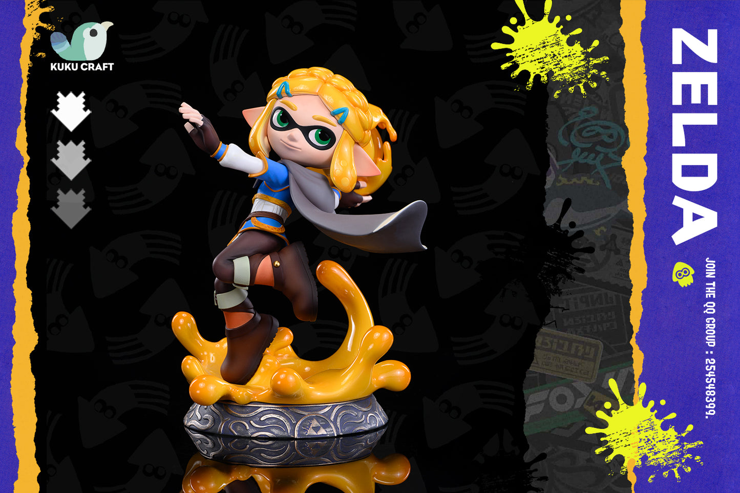 [Pre-Order] KukuCraft Studio - Statue - The Legend of Zelda x SPLATOON - Squid Link & Zelda