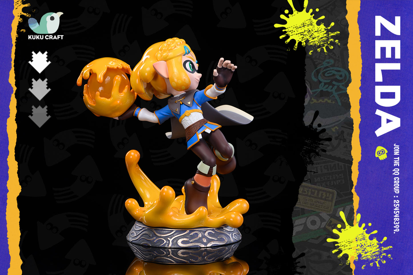 [Pre-Order] KukuCraft Studio - Statue - The Legend of Zelda x SPLATOON - Squid Link & Zelda