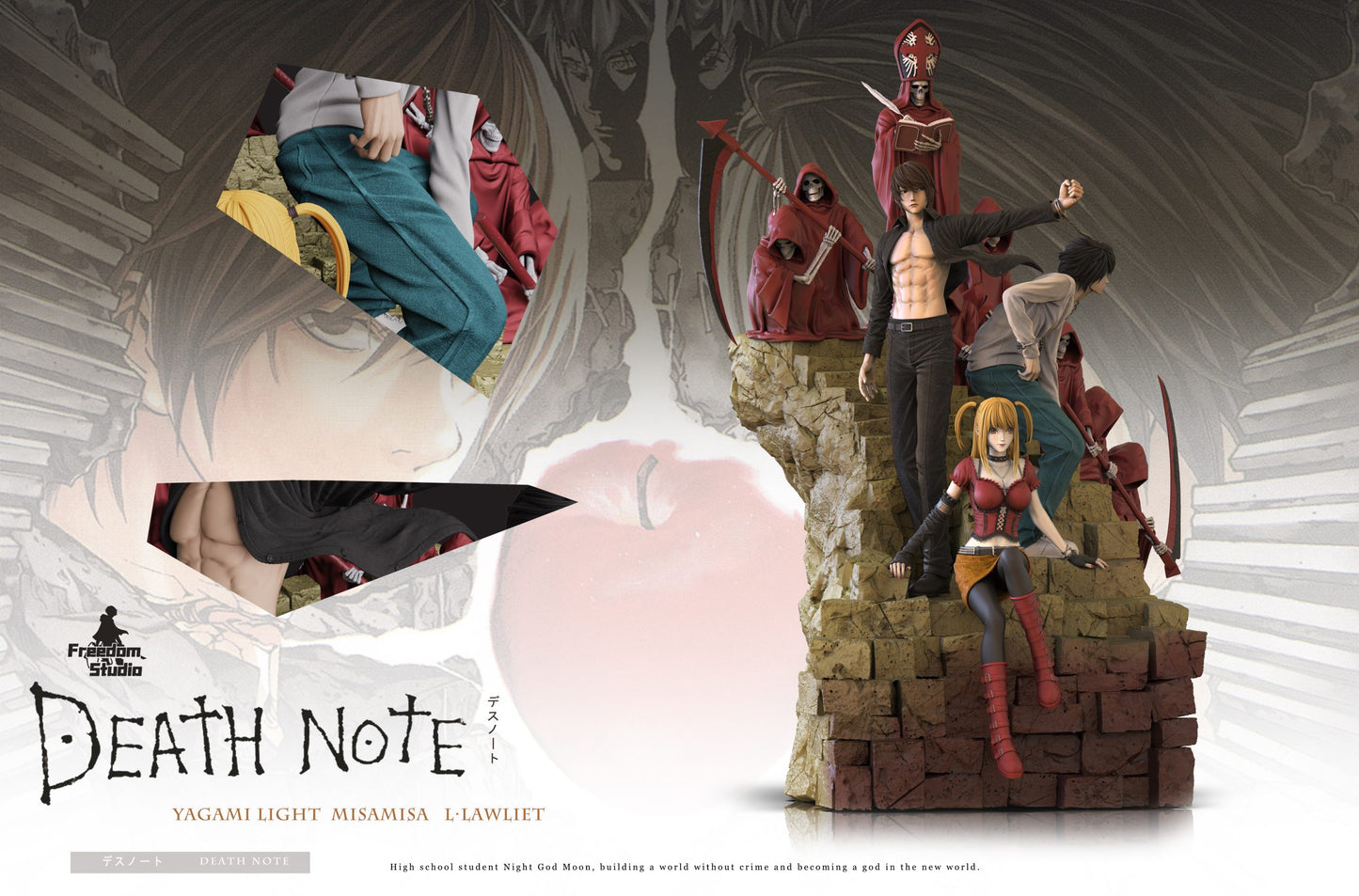 [Pre-Order] Freedom Studio - Statue - Death Note - Yagami Light & Misamisa & L.Lawlie