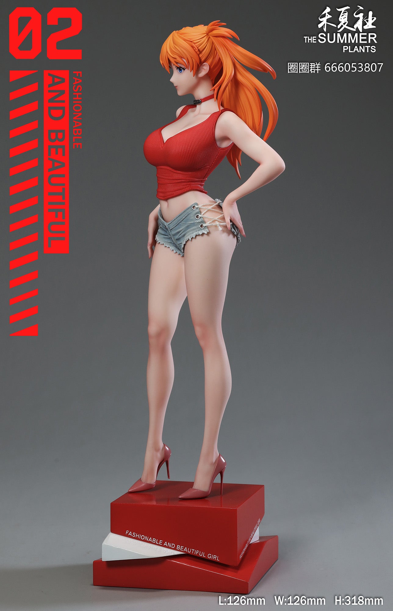 [Warehouse in Stock] THE SUMMER PLANTS Studio - Statue - Neon Genesis Evangelion - Summer Girlfriend Series Campus Belle Asuka