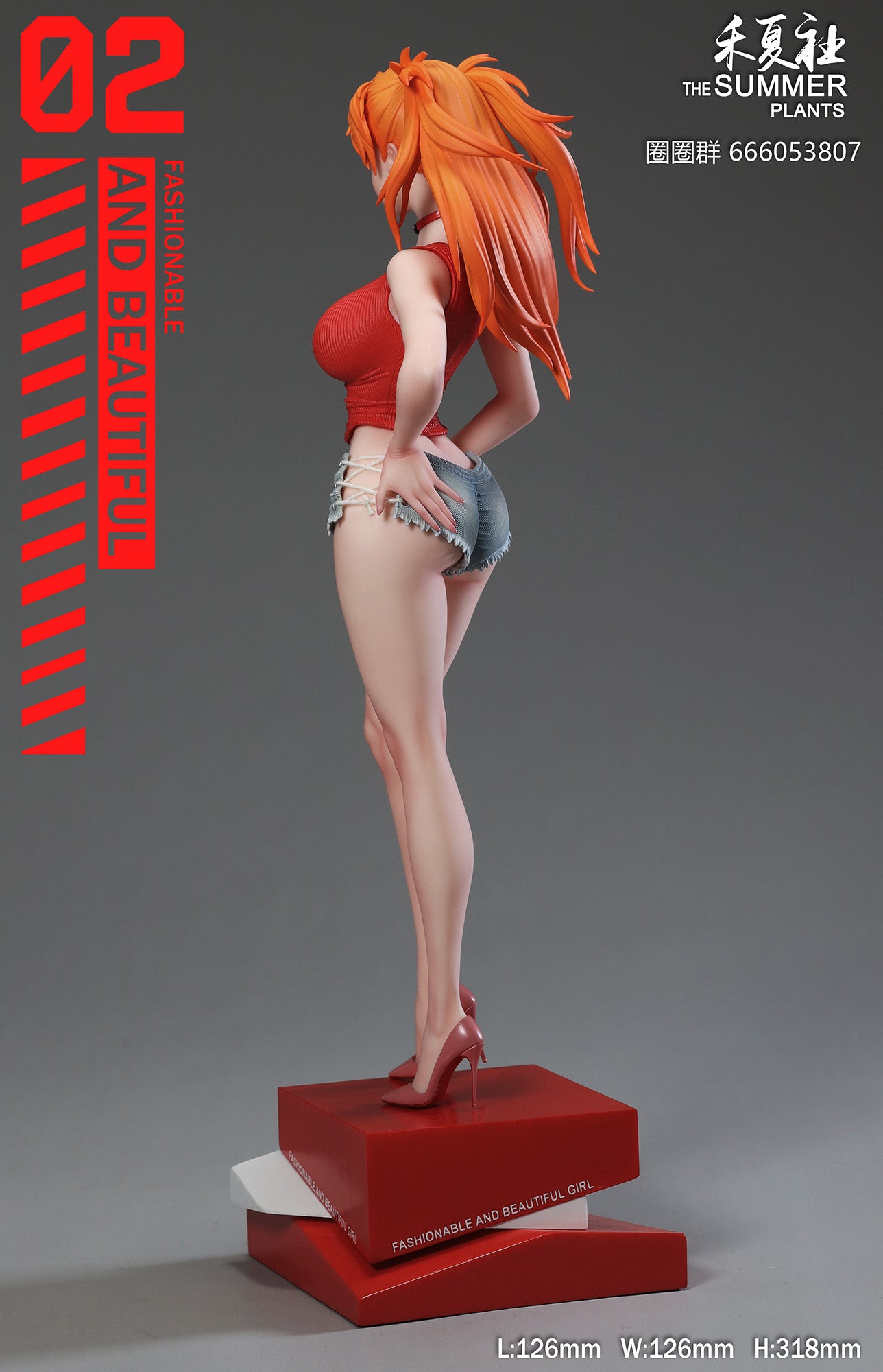 [Warehouse in Stock] THE SUMMER PLANTS Studio - Statue - Neon Genesis Evangelion - Summer Girlfriend Series Campus Belle Asuka