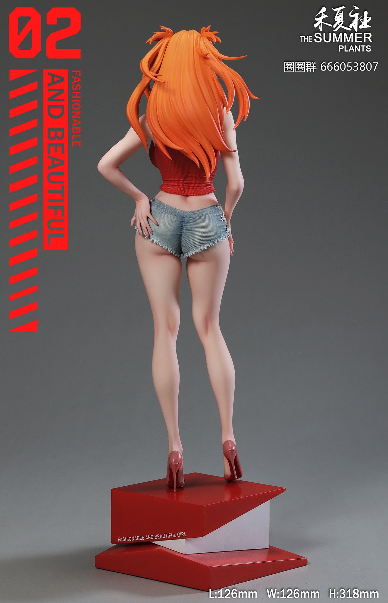 [Warehouse in Stock] THE SUMMER PLANTS Studio - Statue - Neon Genesis Evangelion - Summer Girlfriend Series Campus Belle Asuka