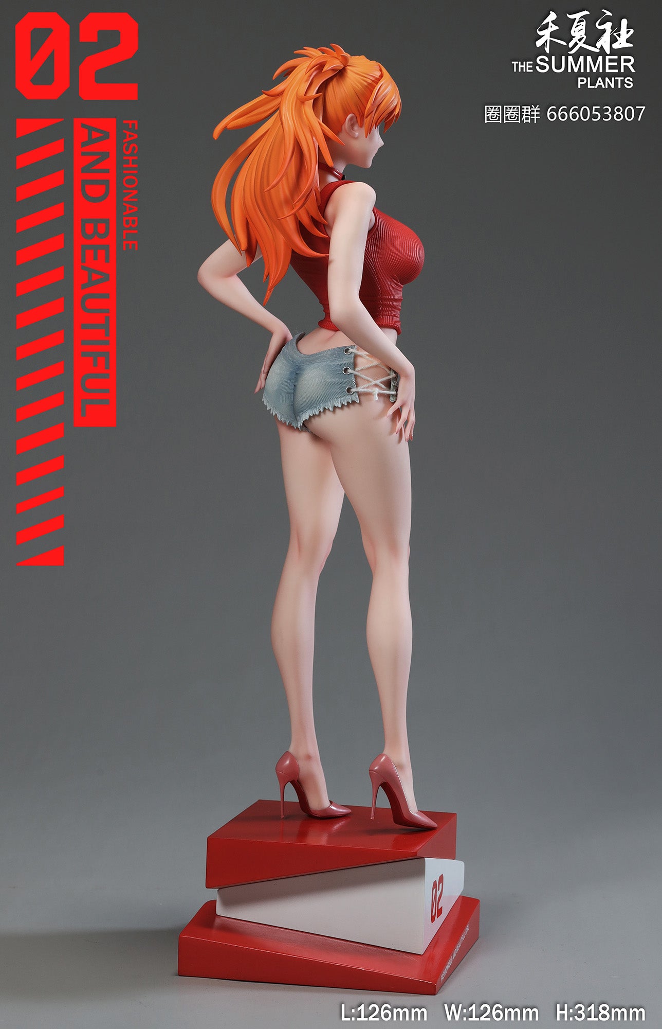 [Warehouse in Stock] THE SUMMER PLANTS Studio - Statue - Neon Genesis Evangelion - Summer Girlfriend Series Campus Belle Asuka