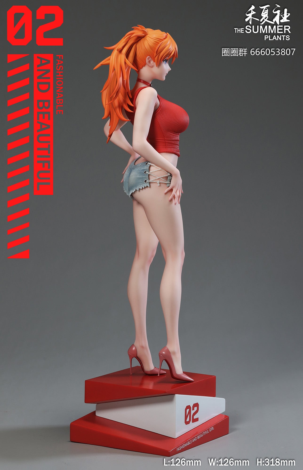 [Warehouse in Stock] THE SUMMER PLANTS Studio - Statue - Neon Genesis Evangelion - Summer Girlfriend Series Campus Belle Asuka