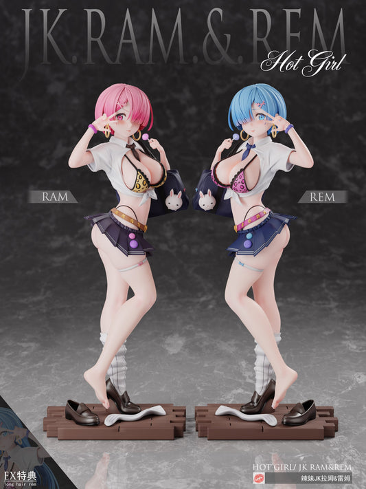 [Warehouse in Stock] Thistles And Thorns Studio - Statue - Re:ZERO - Starting Life Gyaru JK Rem & Ram