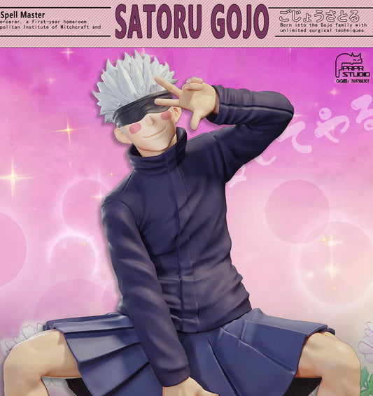 [Pre-Order Closed] PRPR Studio - Statue - Jujutsu Kaisen - Funny Series #2 Satoru Gojo in a JK Skirt Iconic Anime Scene