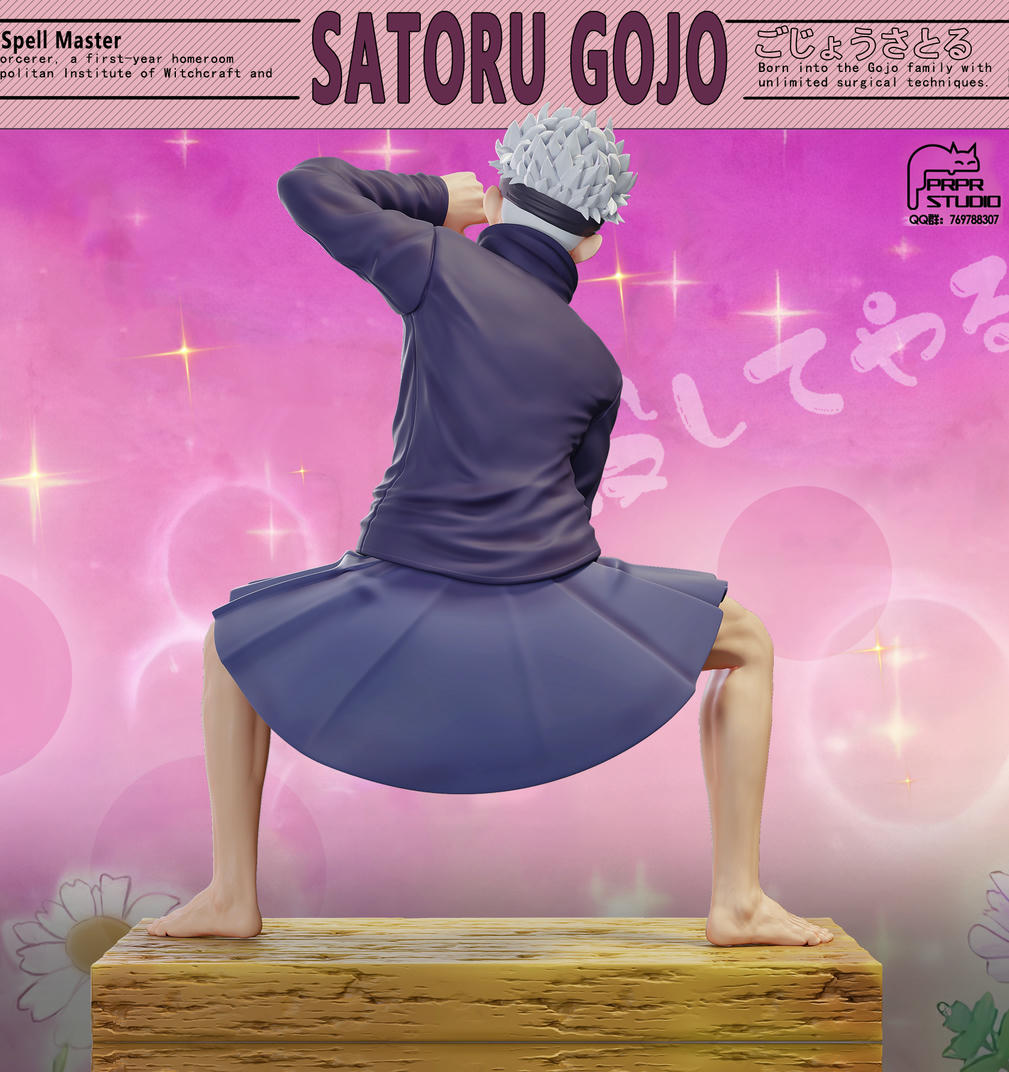 [Pre-Order] PRPR Studio - Statue - Jujutsu Kaisen - Funny Series #2 Satoru Gojo in a JK Skirt Iconic Anime Scene
